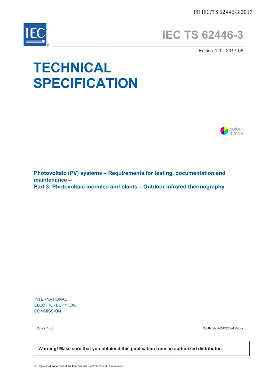 BS PD IEC/TS 62446-3:2017 BS PD IEC/TS 62446-3:2017