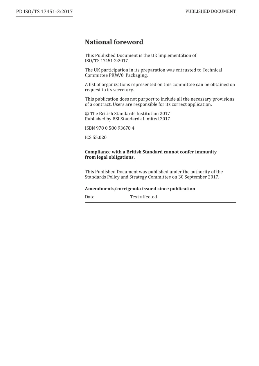 BS PD ISO/TS 17451-2:2017 BS PD ISO/TS 17451-2:2017