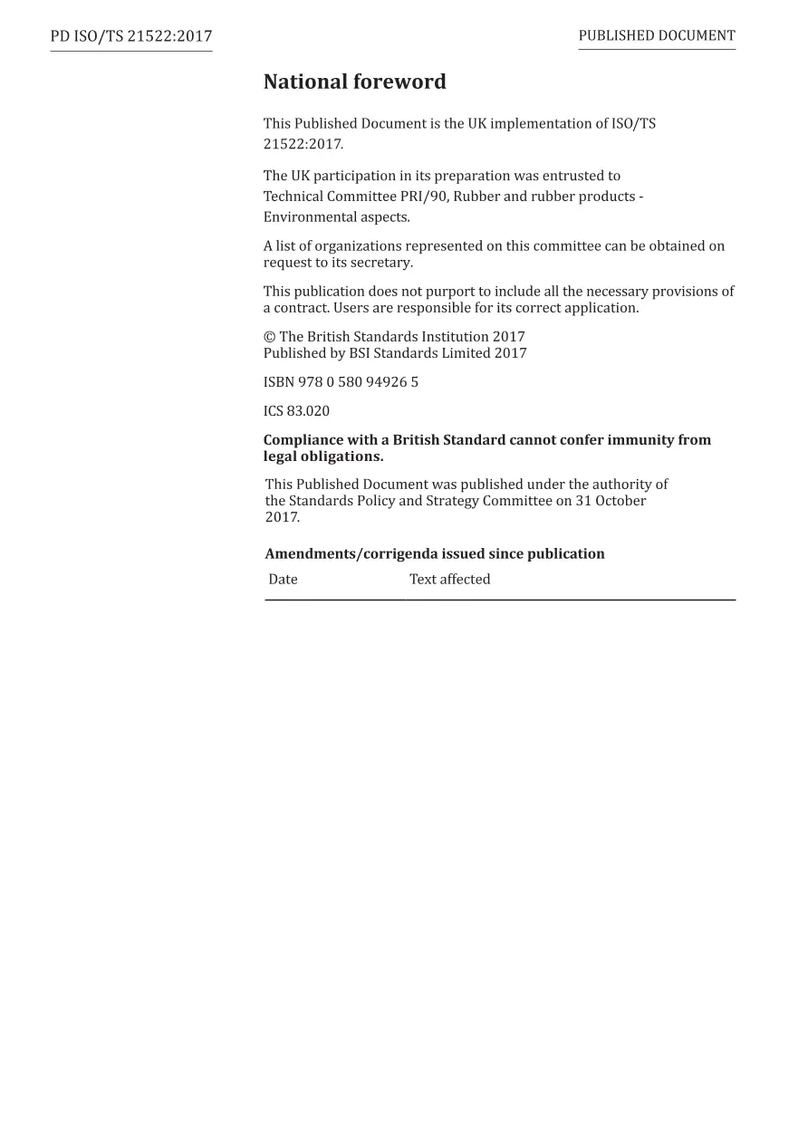 BS PD ISO/TS 21522:2017 BS PD ISO/TS 21522:2017