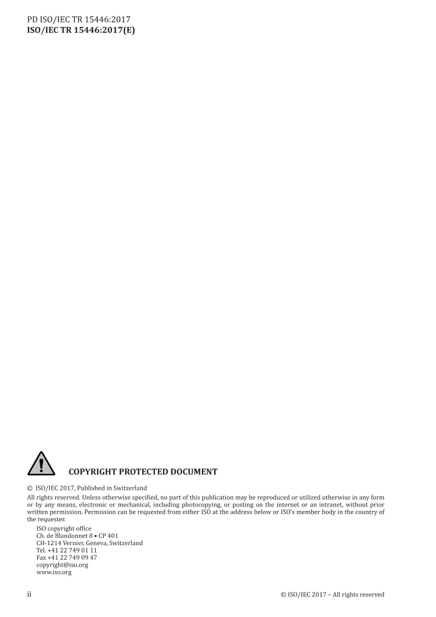 BS PD ISO/IEC/TR 15446:2017 BS PD ISO/IEC/TR 15446:2017