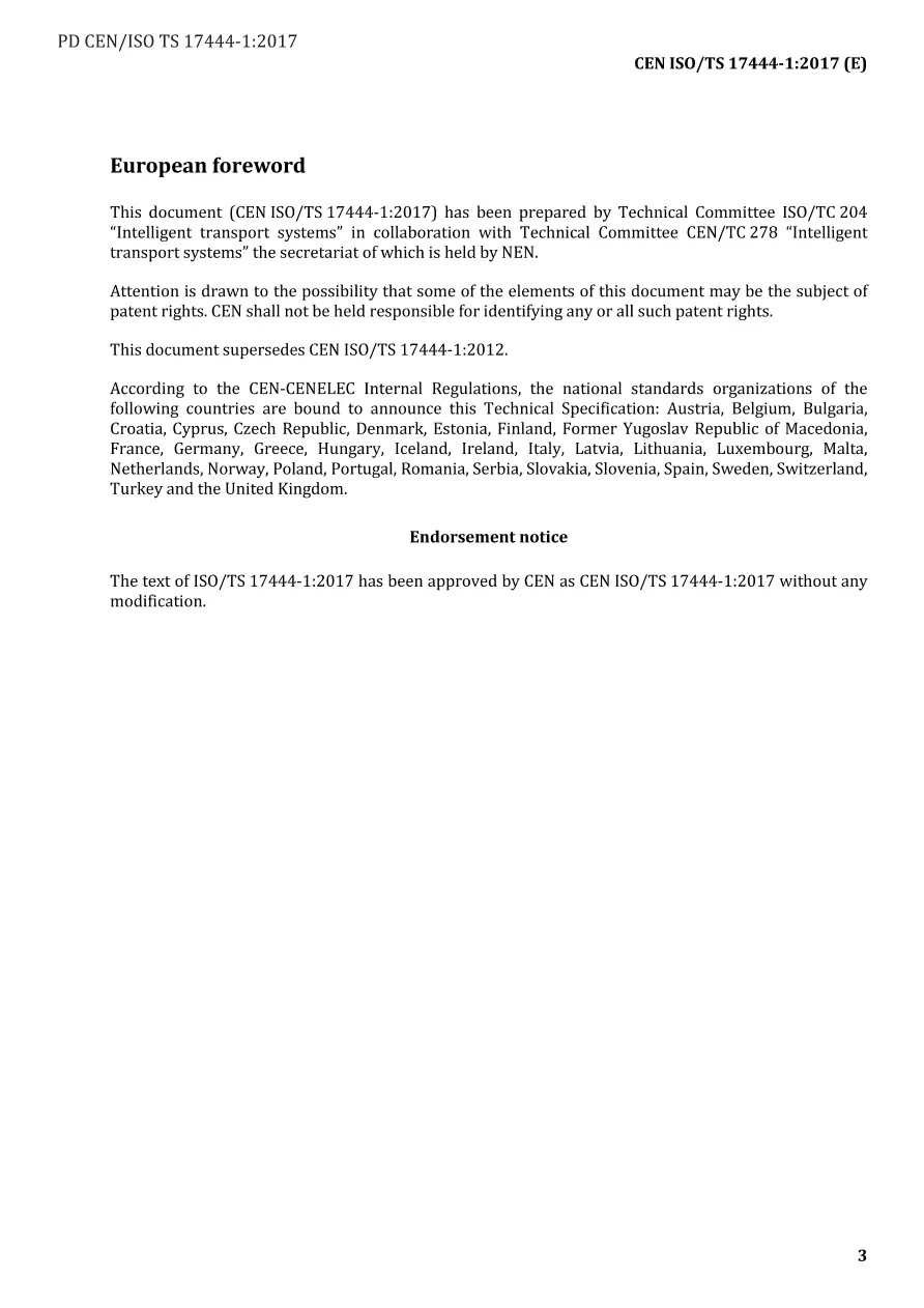 BS PD CEN/ISO TS 17444-1:2017 BS PD CEN/ISO TS 17444-1:2017