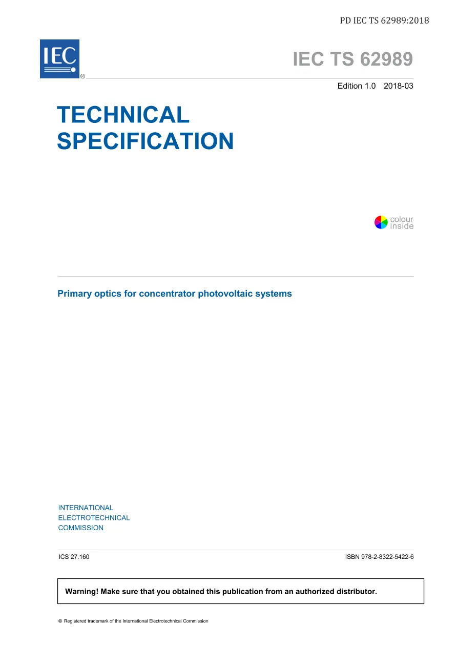 BS PD IEC TS 62989:2018 BS PD IEC TS 62989:2018