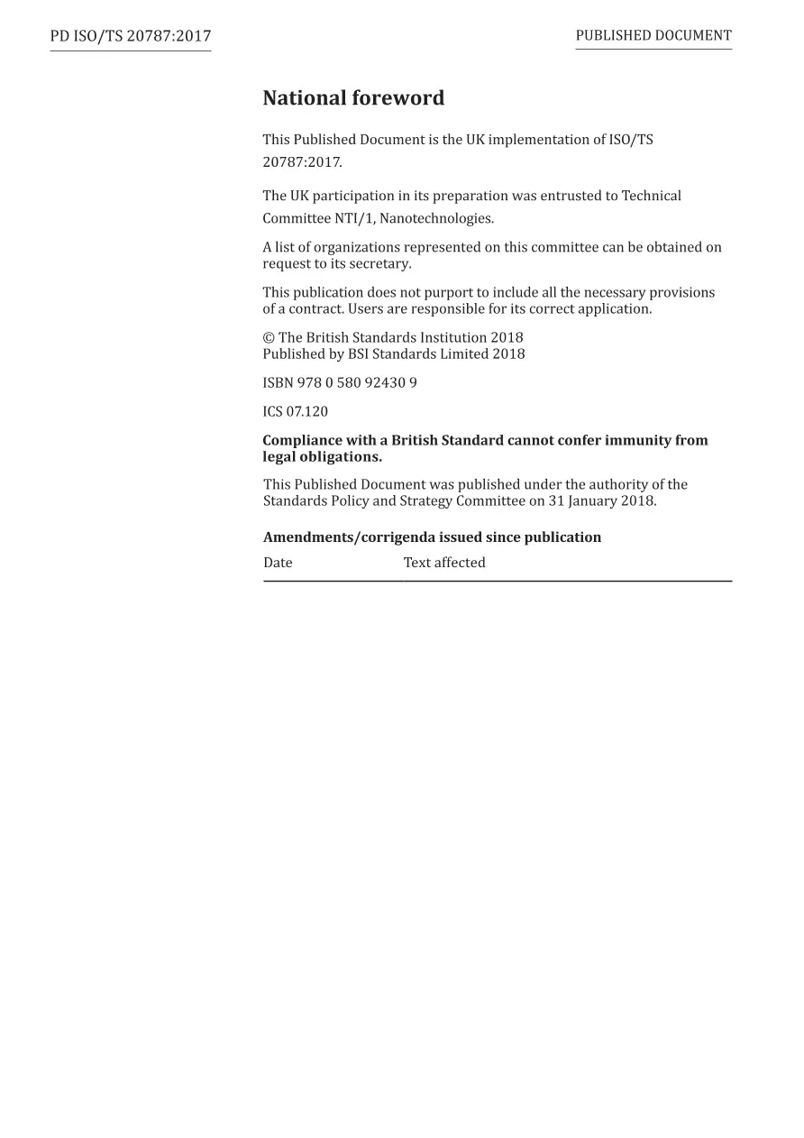 BS PD ISO/TS 20787:2017 BS PD ISO/TS 20787:2017