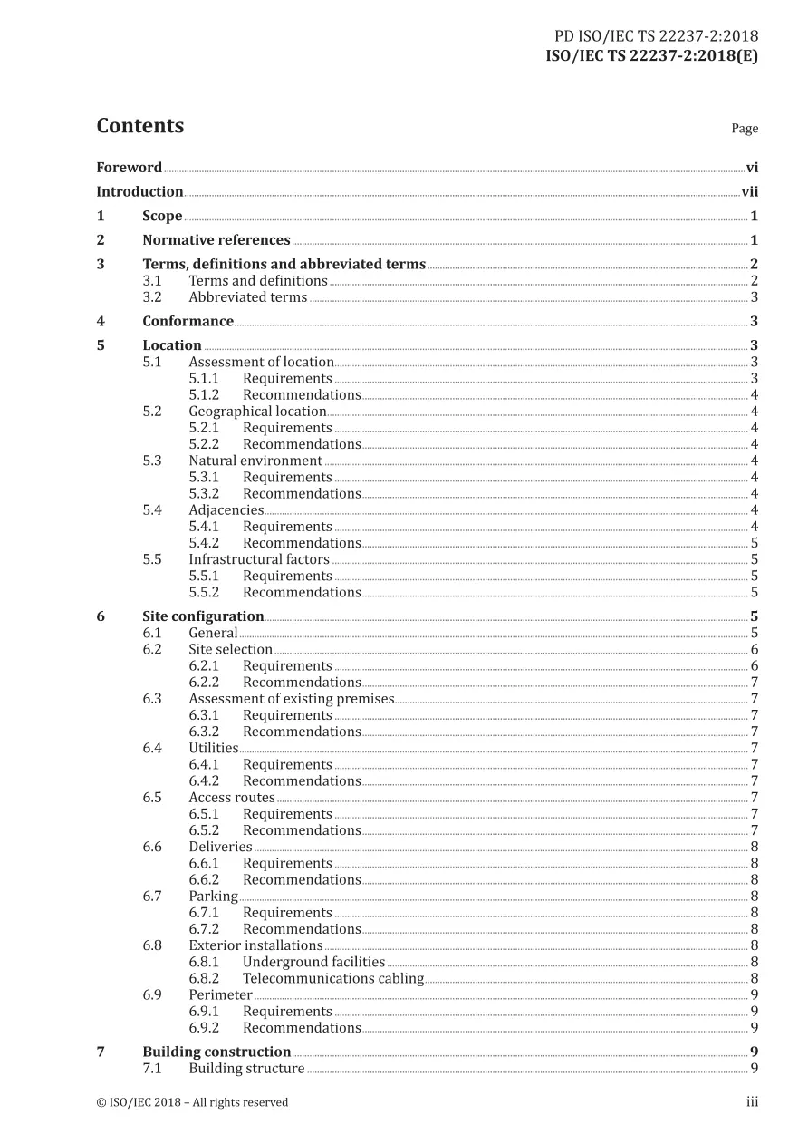 BS PD ISO/IEC TS 22237-2:2018 BS PD ISO/IEC TS 22237-2:2018