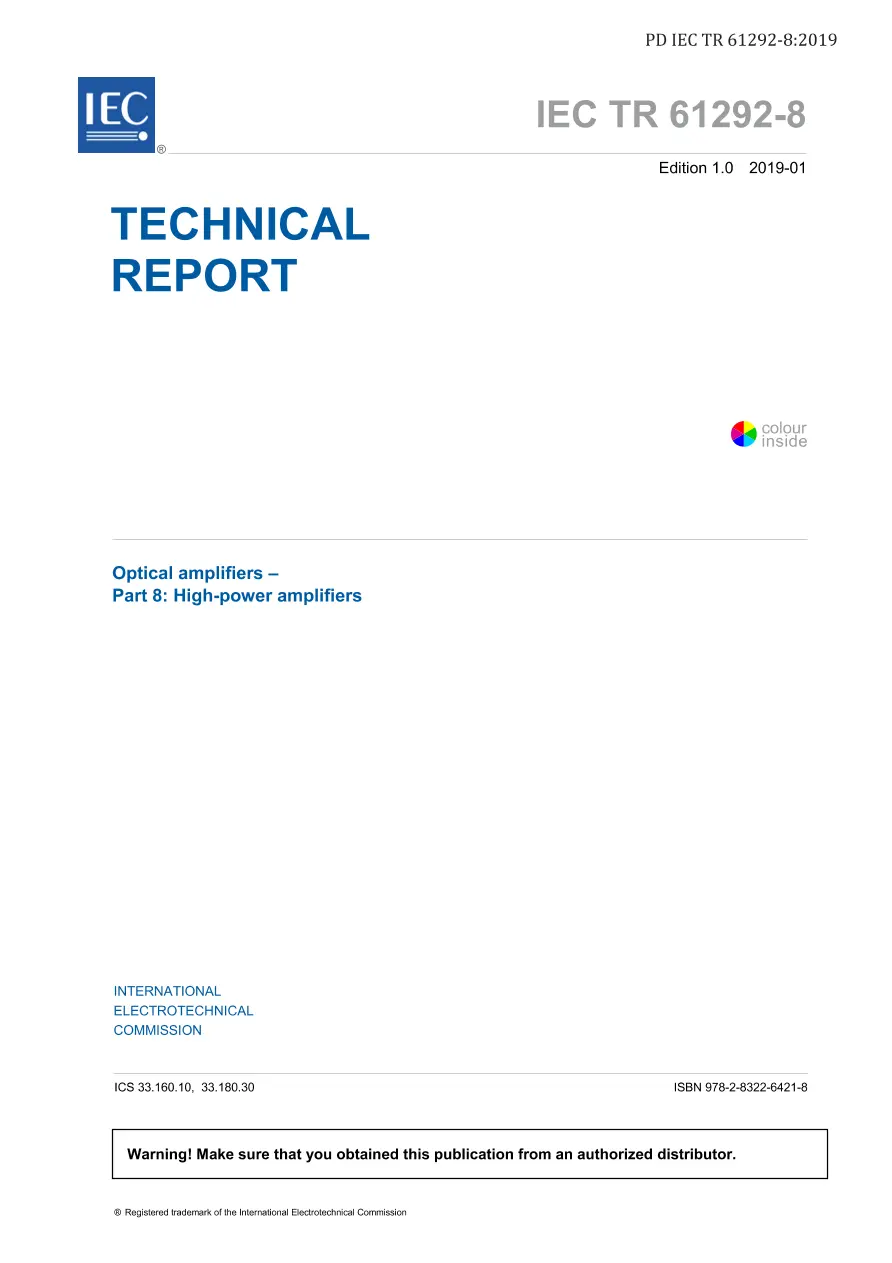 BS PD IEC TR 61292-8:2019 BS PD IEC TR 61292-8:2019