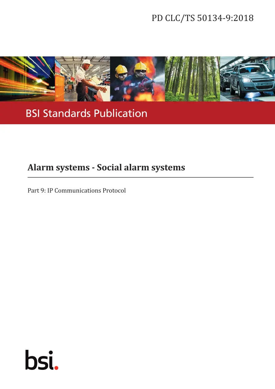 BS PD CLC/TS 50134-9:2018 BS PD CLC/TS 50134-9:2018