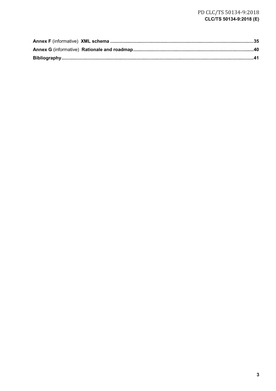 BS PD CLC/TS 50134-9:2018 BS PD CLC/TS 50134-9:2018