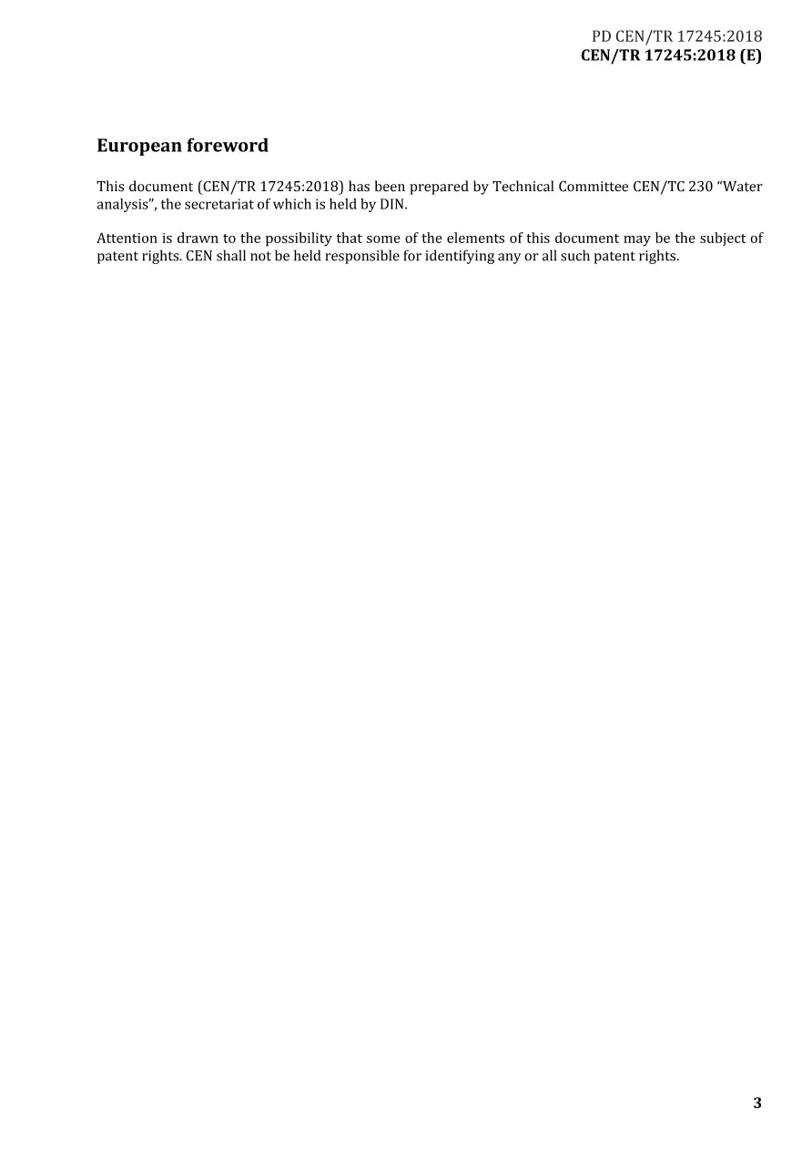 BS PD CEN/TR 17245:2018 BS PD CEN/TR 17245:2018