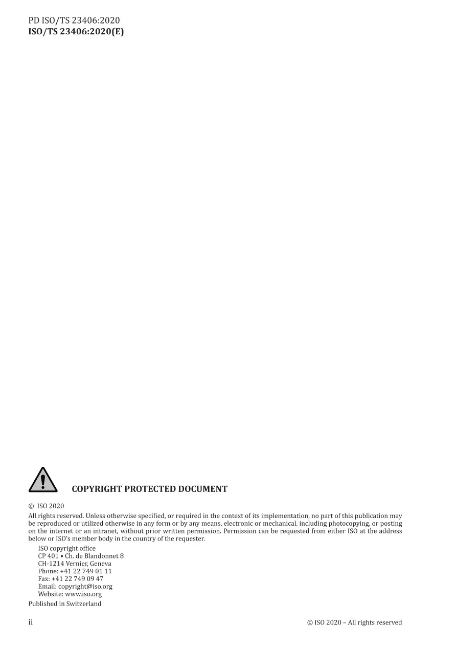 BS PD ISO/TS 23406:2020 BS PD ISO/TS 23406:2020
