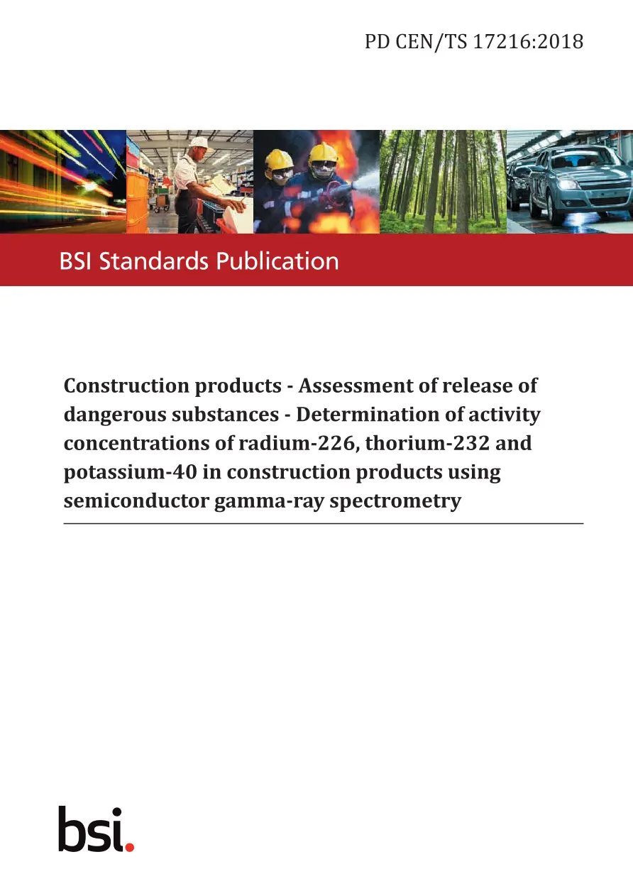 BS PD CEN/TS 17216:2018 BS PD CEN/TS 17216:2018