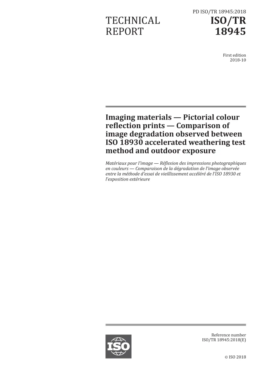 BS PD ISO/TR 18945:2018 BS PD ISO/TR 18945:2018