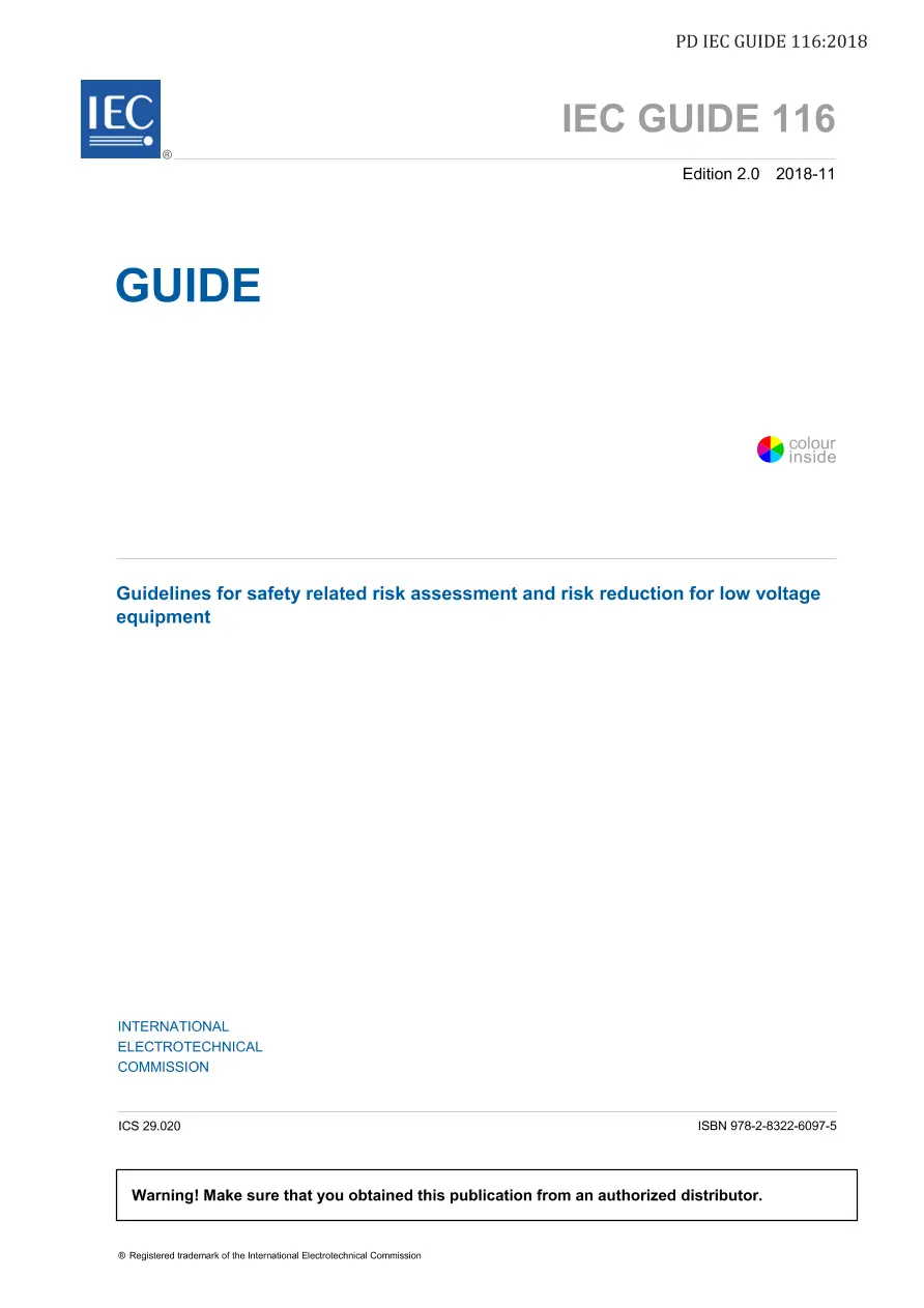 BS PD IEC GUIDE 116:2018 BS PD IEC GUIDE 116:2018
