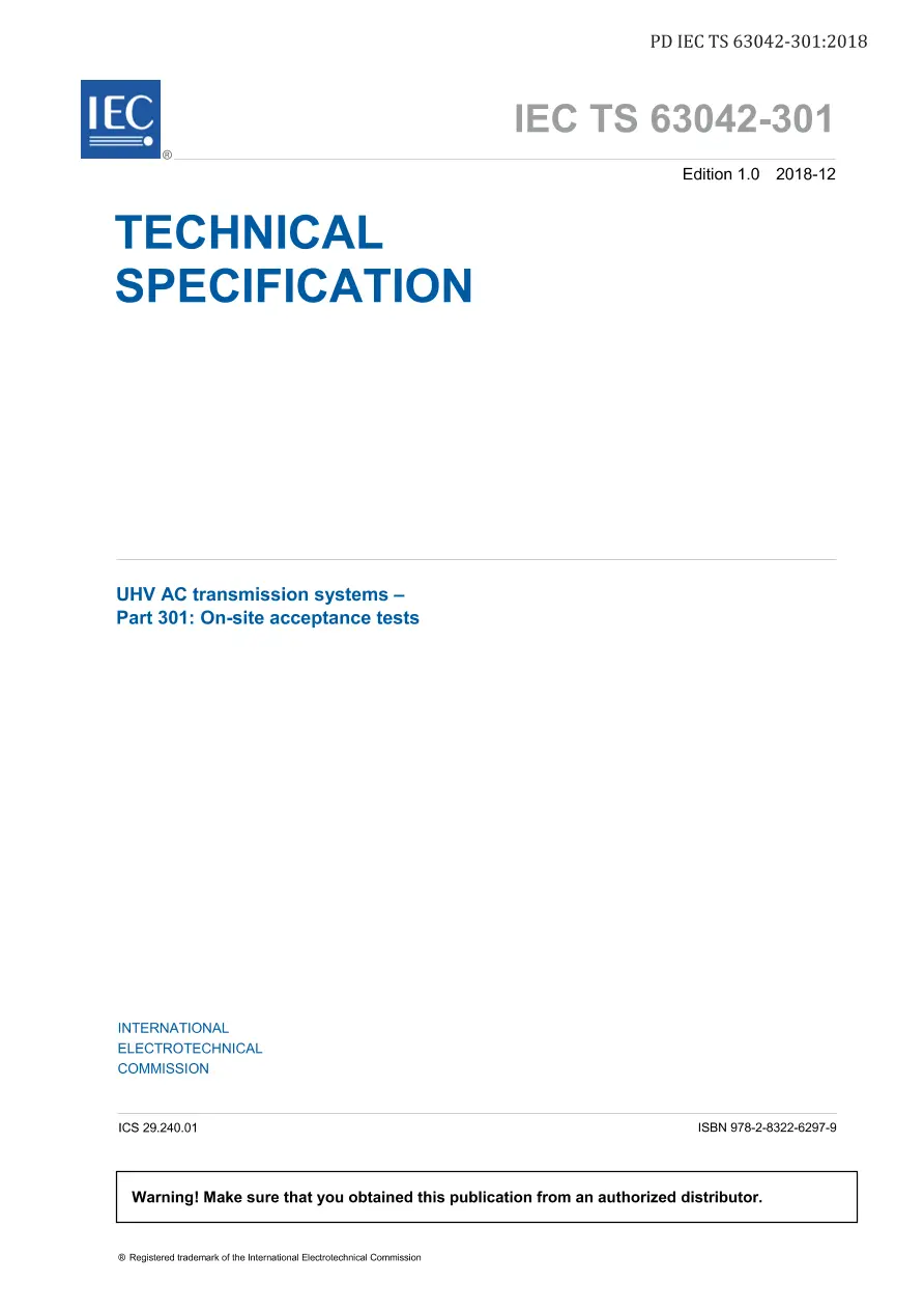 BS PD IEC TS 63042-301:2018 BS PD IEC TS 63042-301:2018