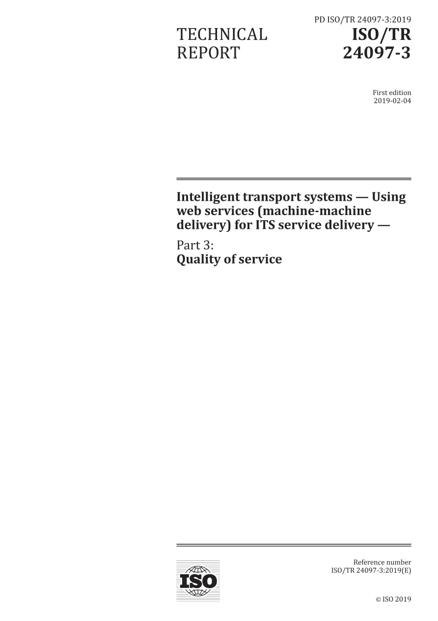 BS PD ISO/TR 24097-3:2019 BS PD ISO/TR 24097-3:2019