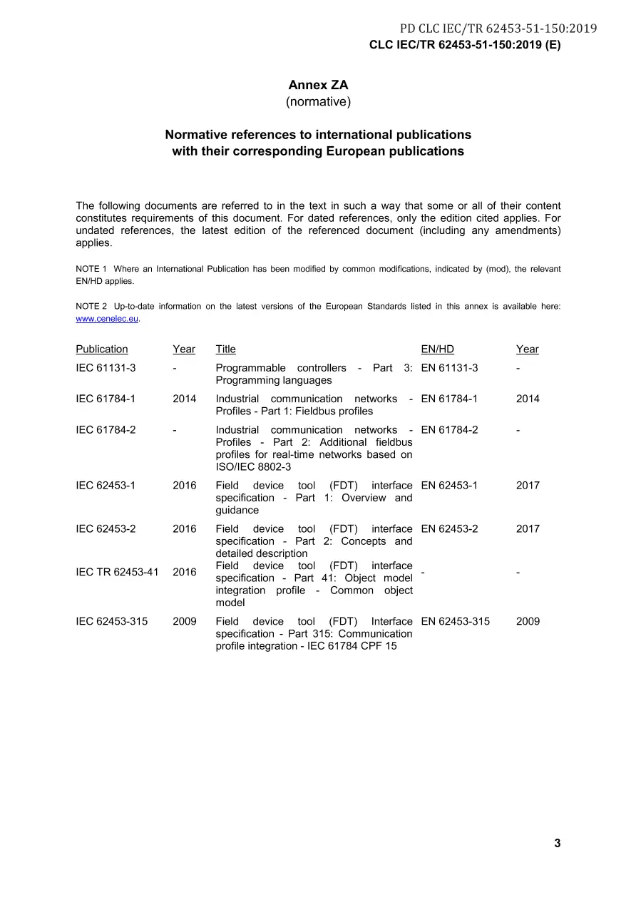 BS PD CLC IEC/TR 62453-51-150:2019 BS PD CLC IEC/TR 62453-51-150:2019