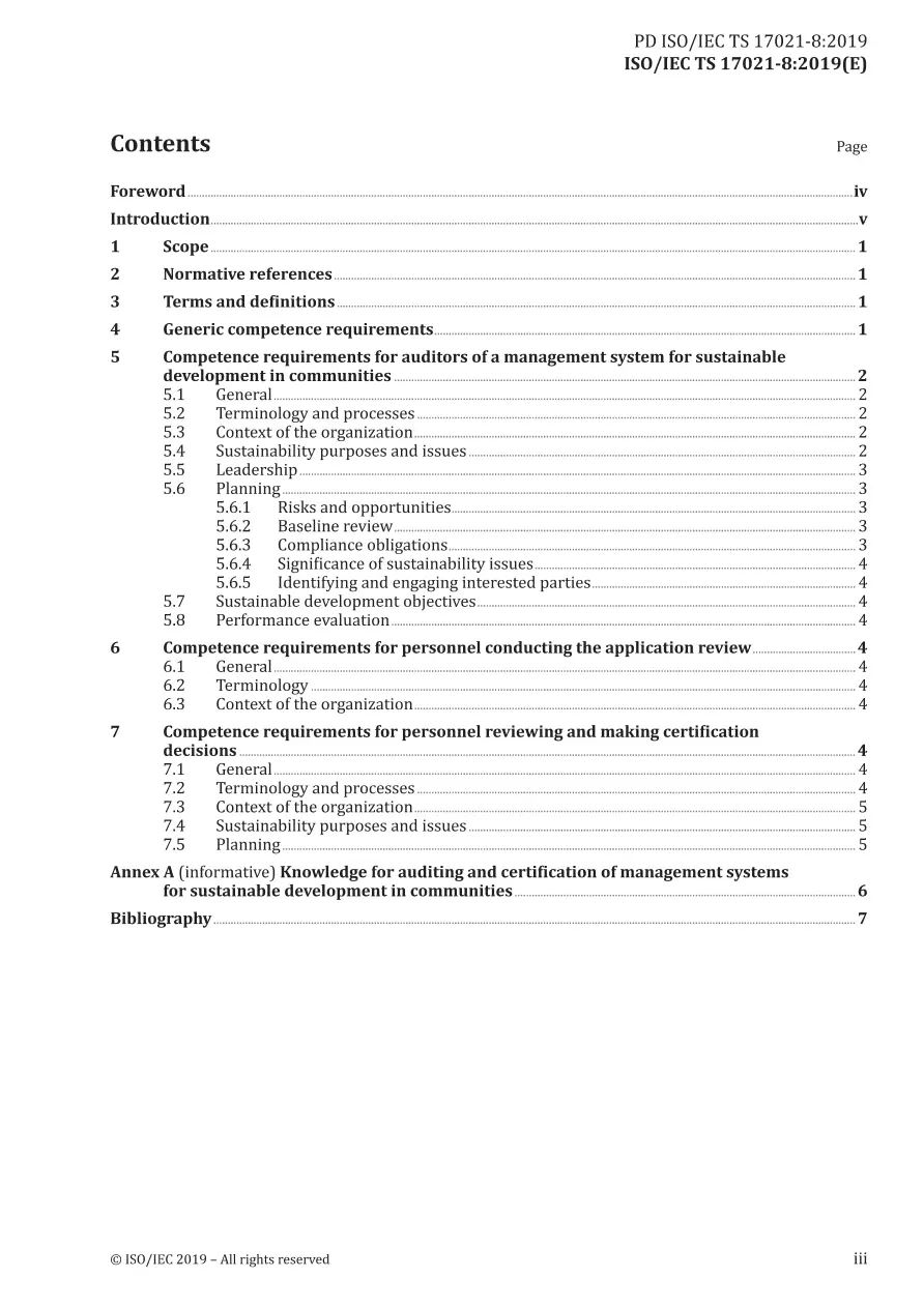 BS PD ISO/IEC TS 17021-8:2019 BS PD ISO/IEC TS 17021-8:2019