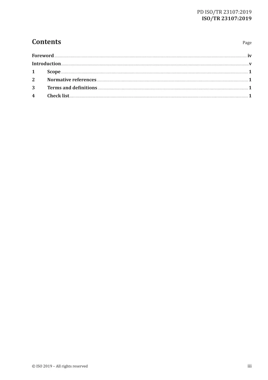 BS PD ISO/TR 23107:2019 BS PD ISO/TR 23107:2019