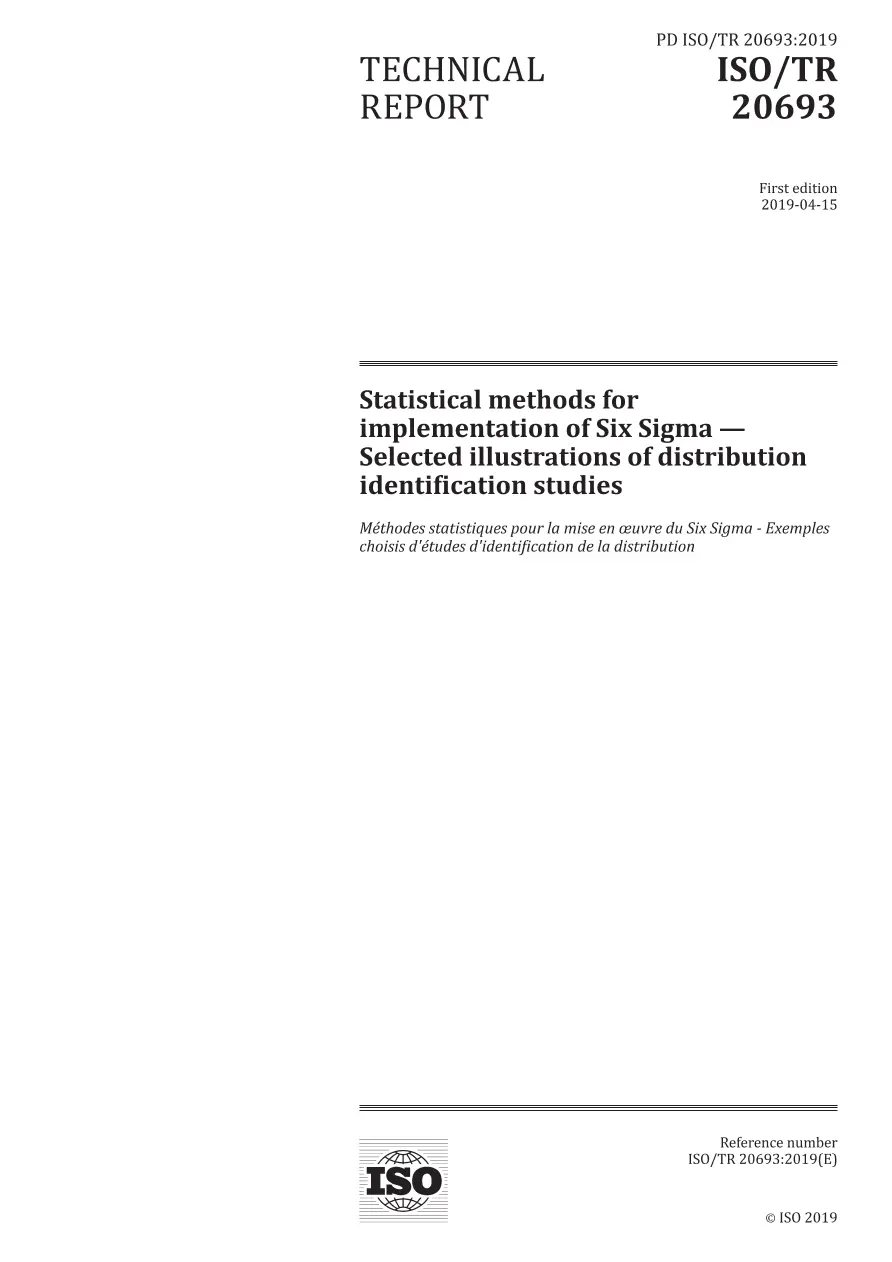 BS PD ISO/TR 20693:2019 BS PD ISO/TR 20693:2019
