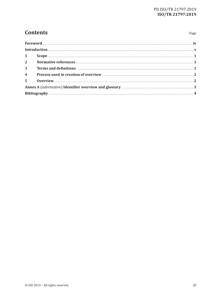 BS PD ISO/TR 21797:2019 BS PD ISO/TR 21797:2019