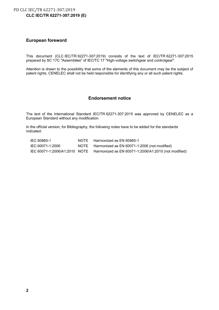 BS PD CLC IEC/TR 62271-307:2019 BS PD CLC IEC/TR 62271-307:2019