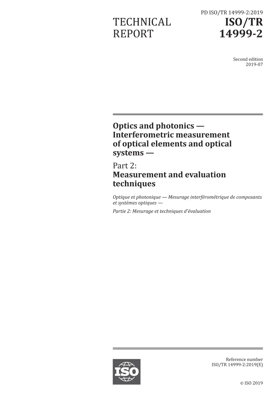 BS PD ISO/TR 14999-2:2019 BS PD ISO/TR 14999-2:2019
