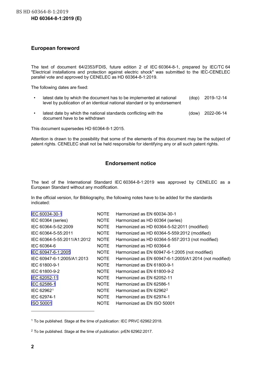 BS HD 60364-8-1:2019 BS HD 60364-8-1:2019
