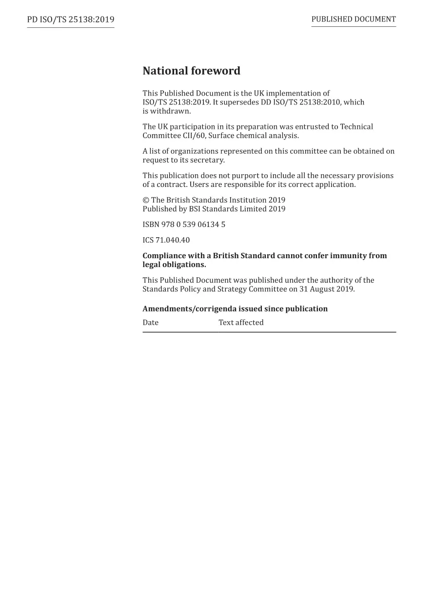 BS PD ISO/TS 25138:2019 BS PD ISO/TS 25138:2019