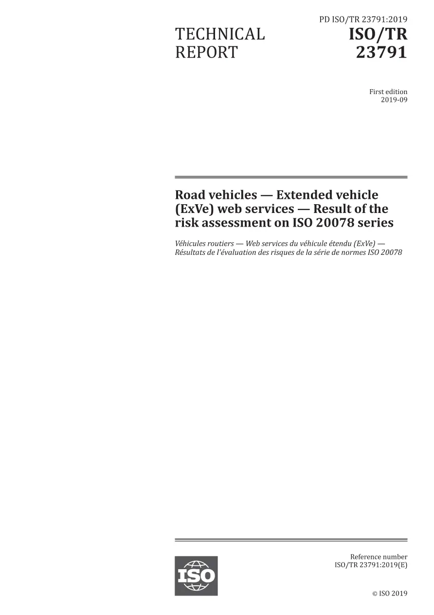 BS PD ISO/TR 23791:2019 BS PD ISO/TR 23791:2019