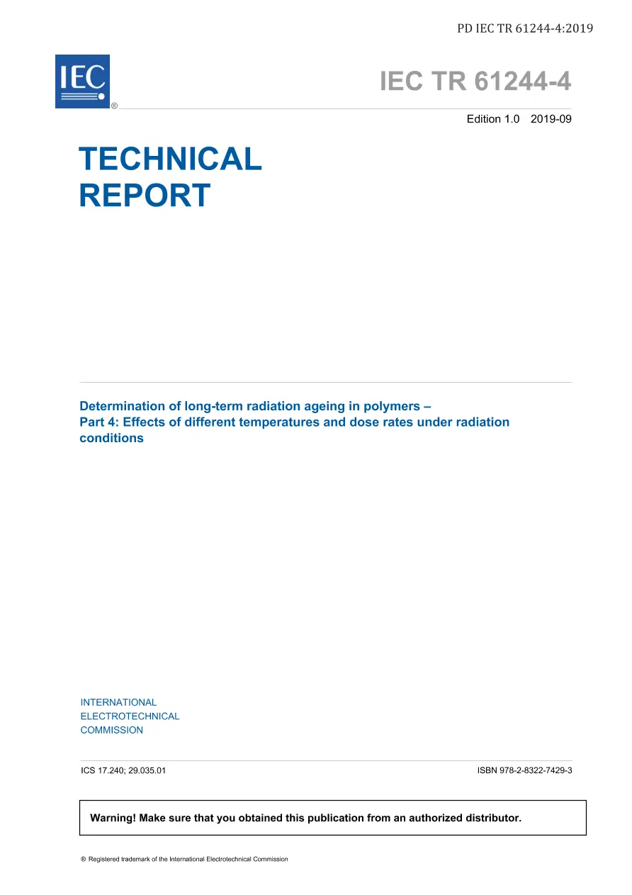 BS PD IEC TR 61244-4:2019 BS PD IEC TR 61244-4:2019