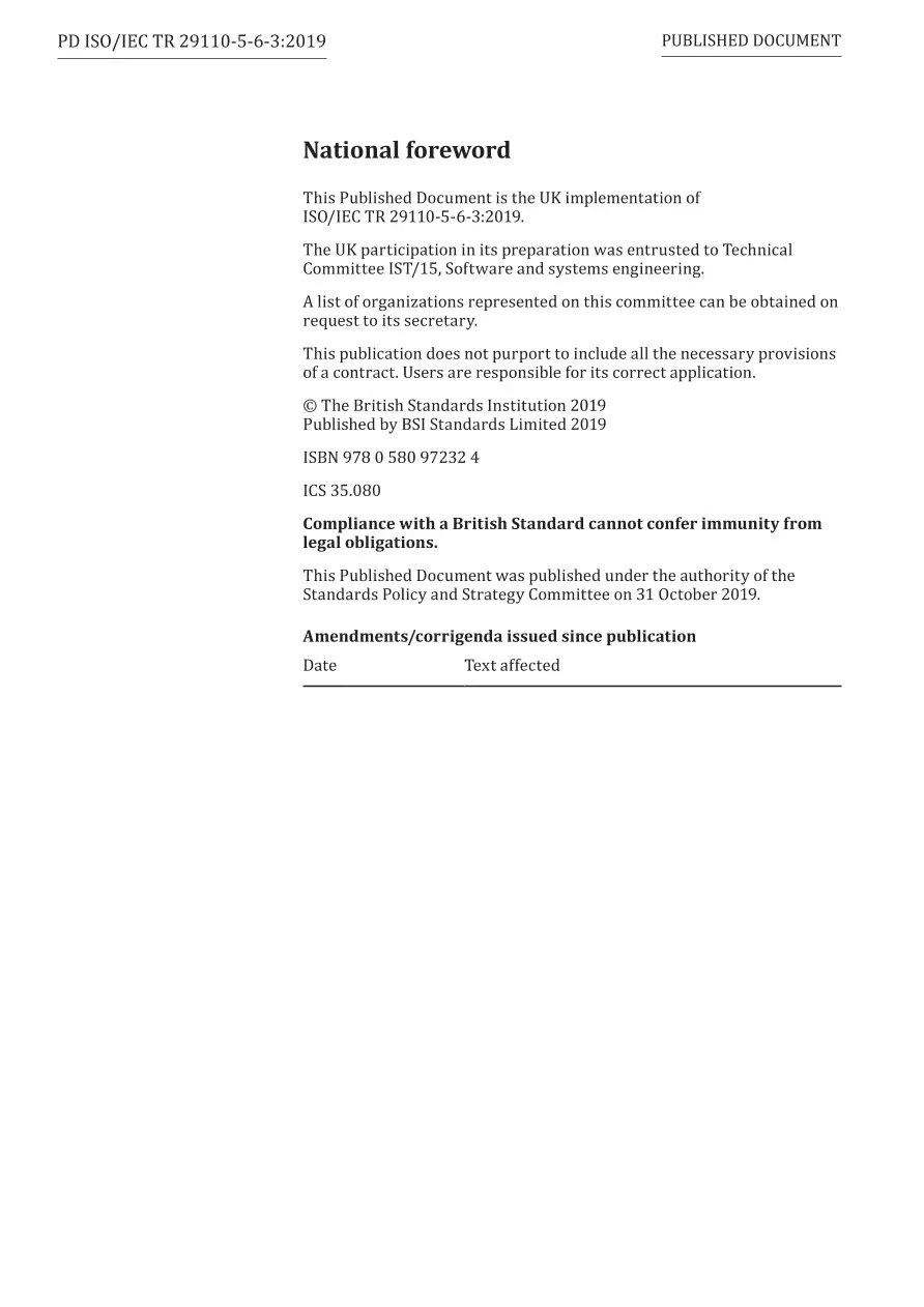 BS PD ISO/IEC TR 29110-5-6-3:2019 BS PD ISO/IEC TR 29110-5-6-3:2019
