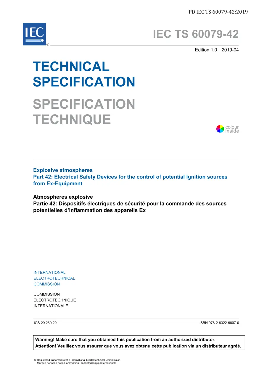 BS PD IEC TS 60079-42:2019 BS PD IEC TS 60079-42:2019