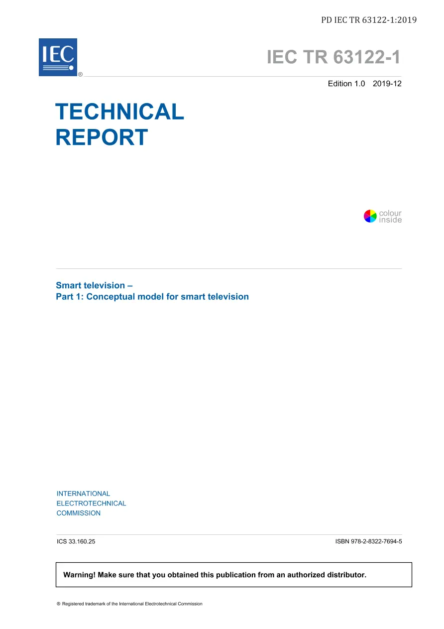 BS PD IEC TR 63122-1:2019 BS PD IEC TR 63122-1:2019