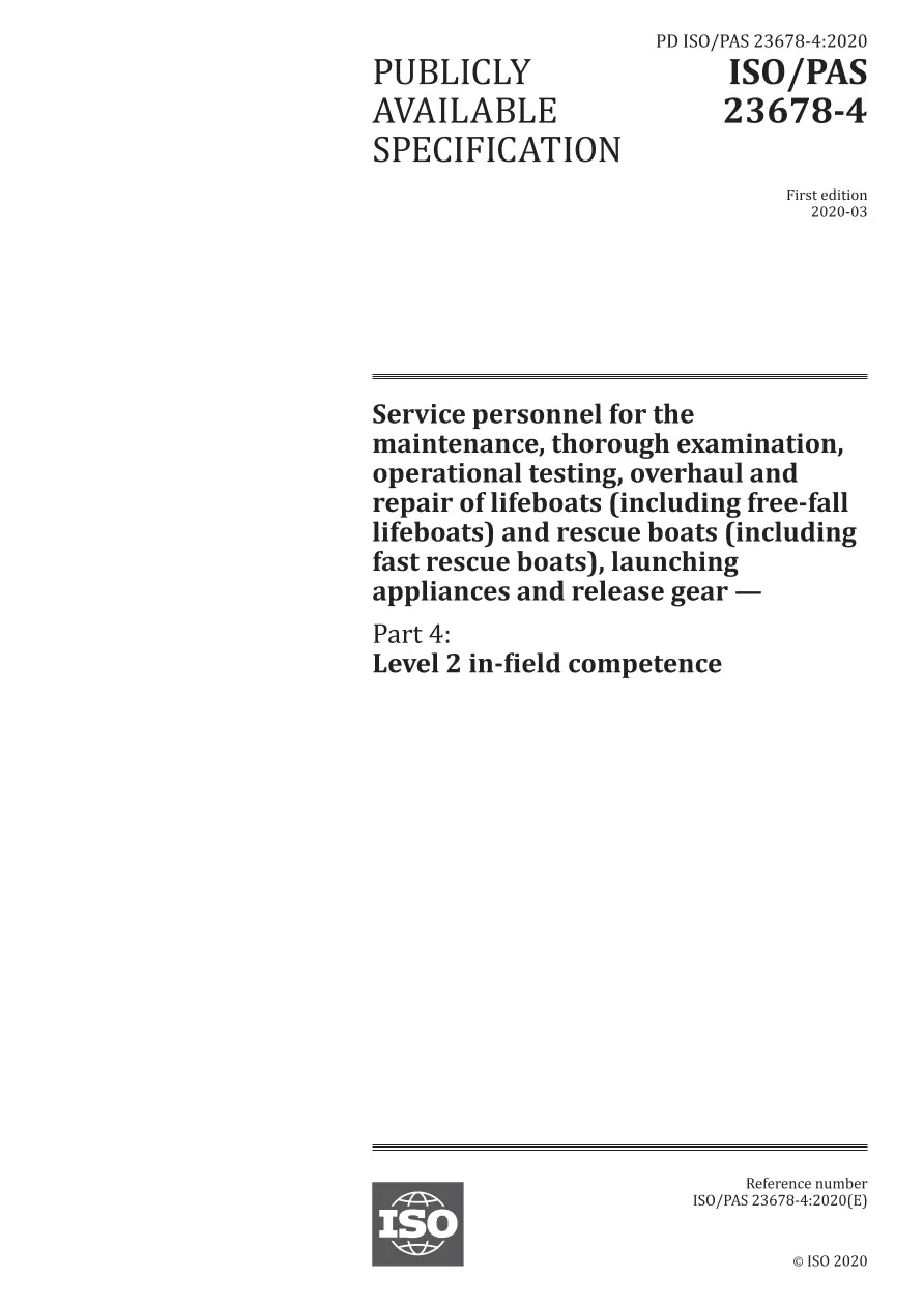 BS PD ISO/PAS 23678-4:2020 BS PD ISO/PAS 23678-4:2020
