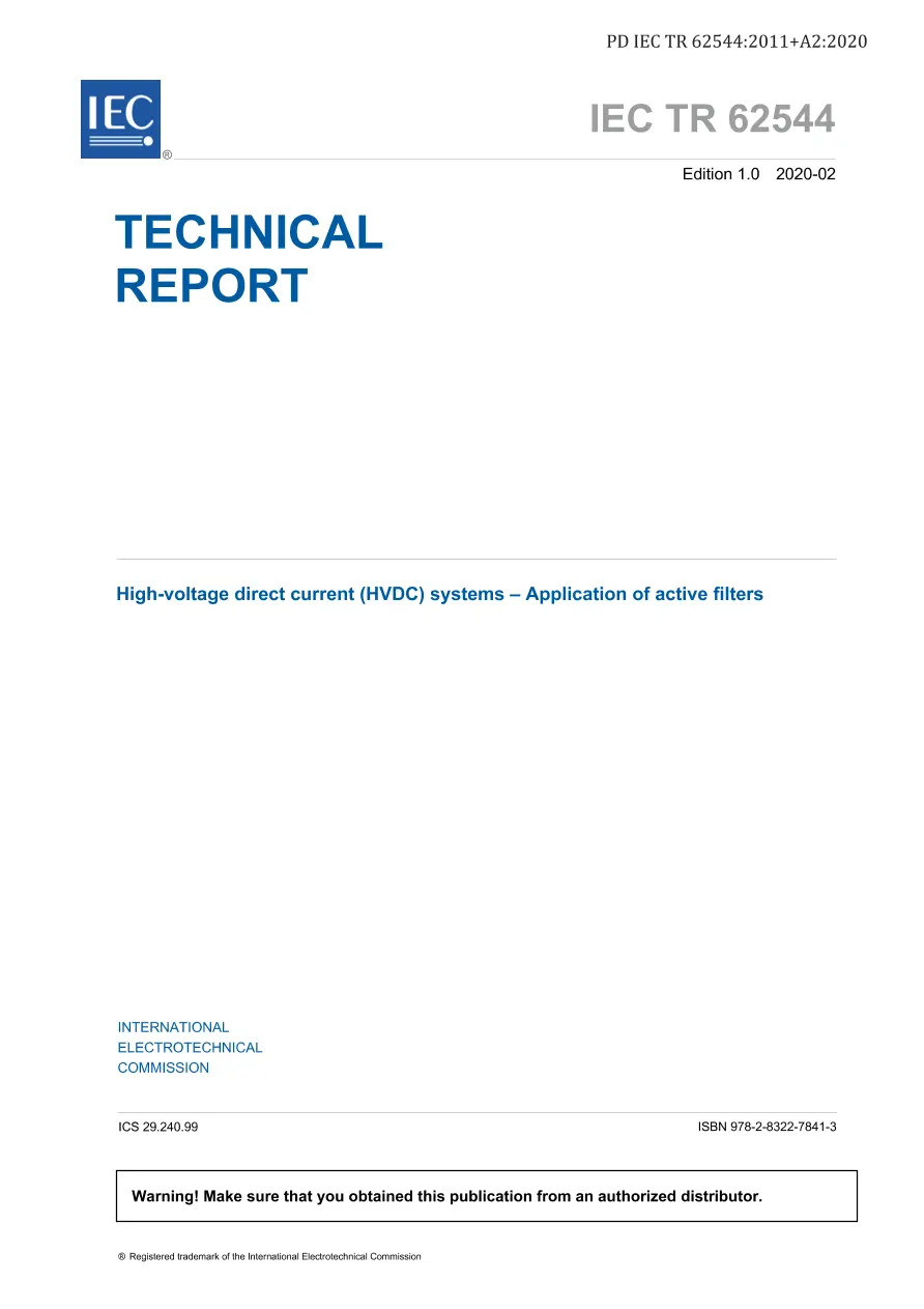 BS PD IEC TR 62544:2011+A2:2020 BS PD IEC TR 62544:2011+A2:2020