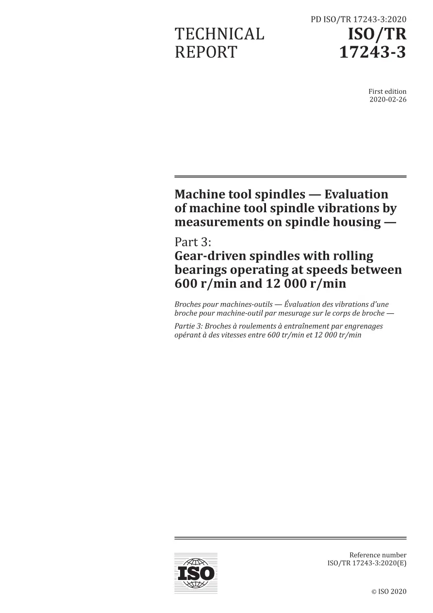 BS PD ISO/TR 17243-3:2020 BS PD ISO/TR 17243-3:2020