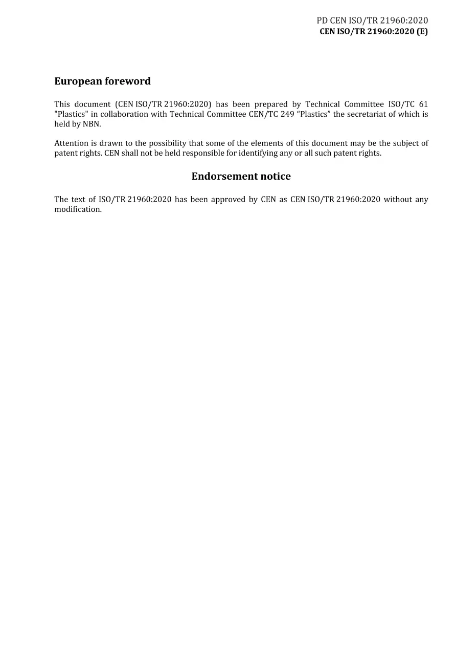 BS PD CEN ISO/TR 21960:2020 BS PD CEN ISO/TR 21960:2020