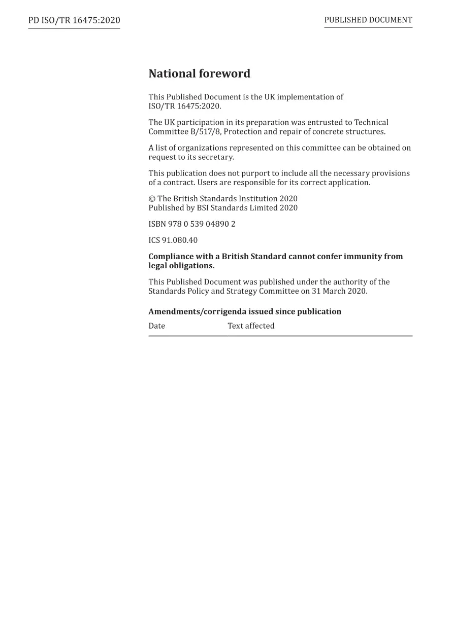BS PD ISO/TR 16475:2020 BS PD ISO/TR 16475:2020