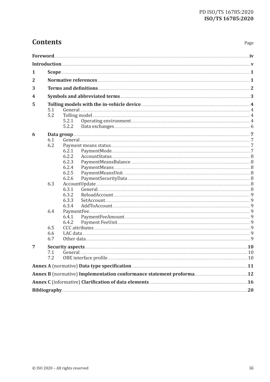 BS PD ISO/TS 16785:2020 BS PD ISO/TS 16785:2020