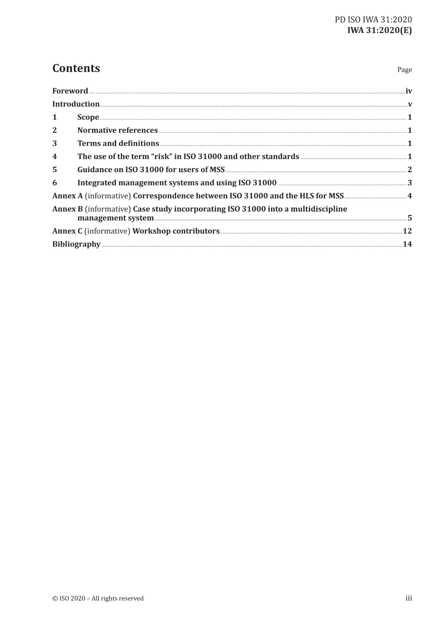 BS PD ISO IWA 31:2020 BS PD ISO IWA 31:2020