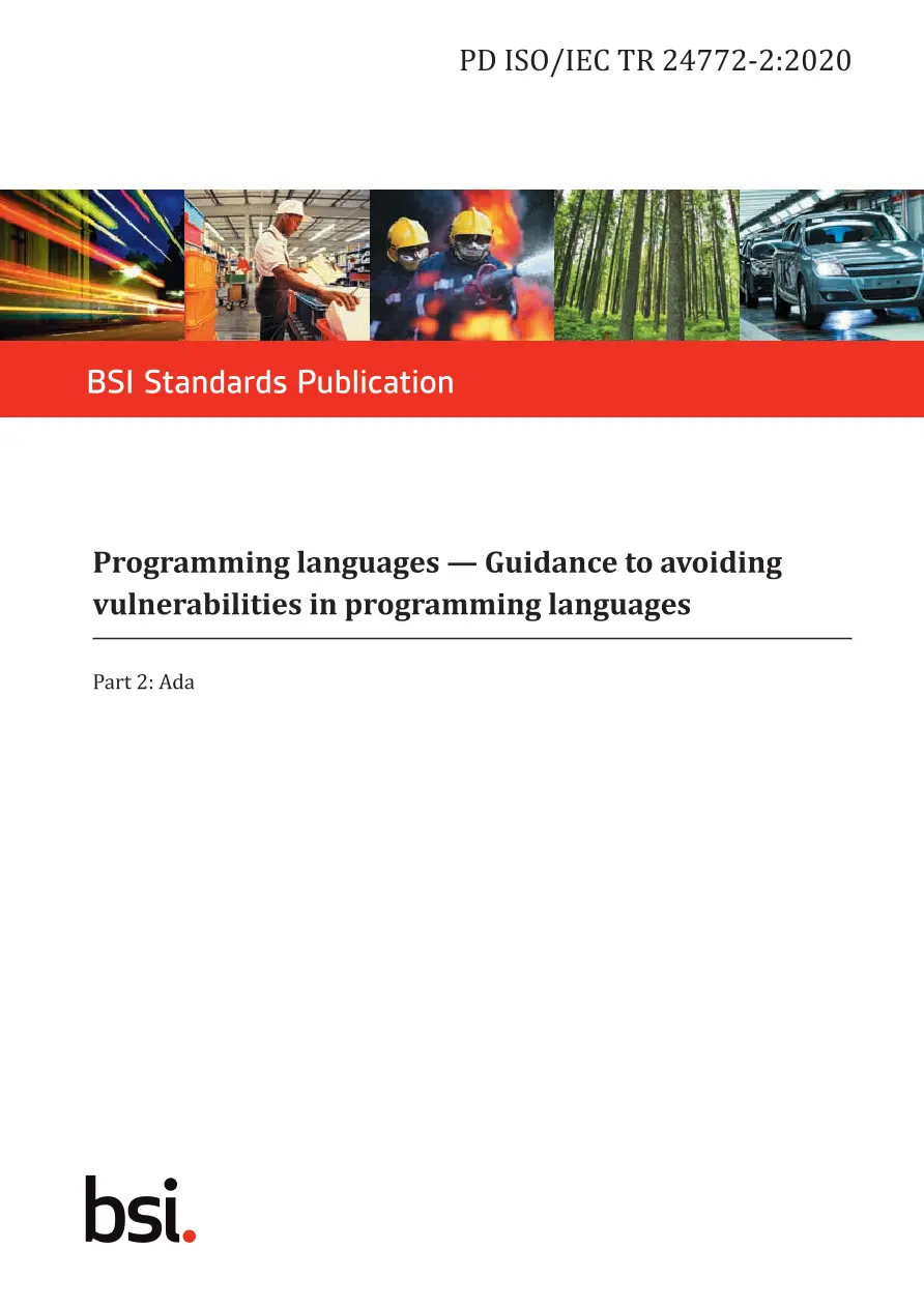 BS PD ISO/IEC TR 24772-2:2020 BS PD ISO/IEC TR 24772-2:2020