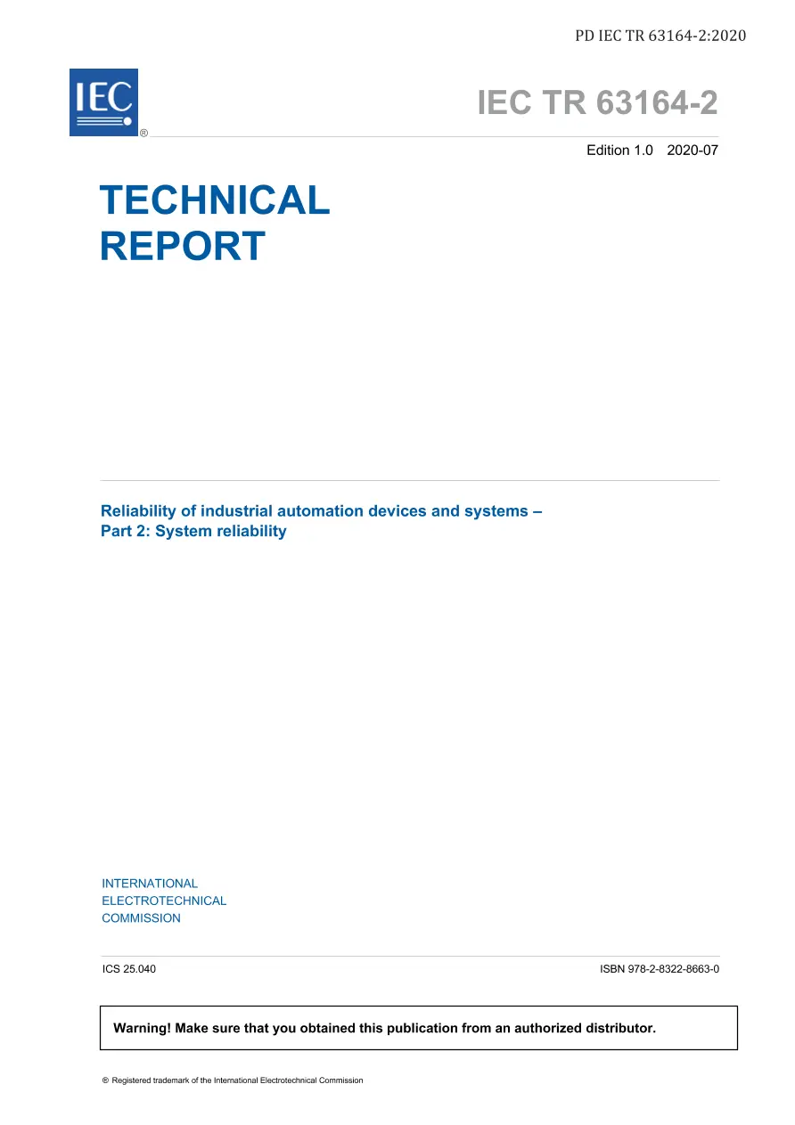 BS PD IEC TR 63164-2:2020 BS PD IEC TR 63164-2:2020