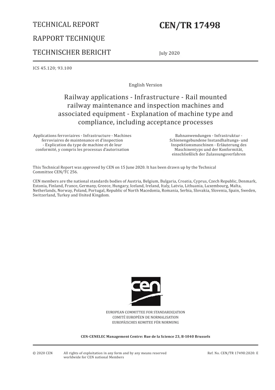 BS PD CEN/TR 17498:2020 BS PD CEN/TR 17498:2020