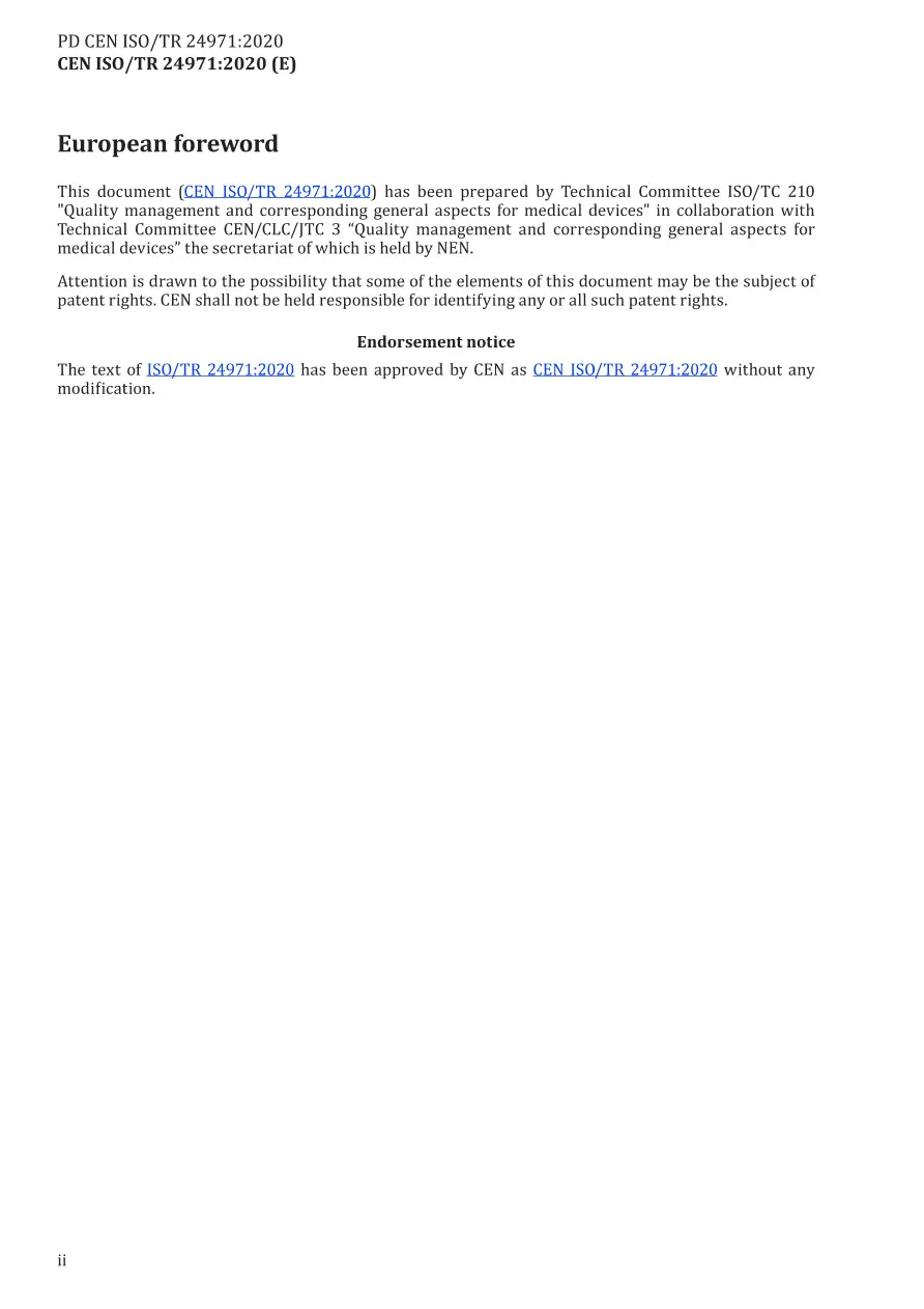 BS PD CEN ISO/TR 24971:2020 BS PD CEN ISO/TR 24971:2020
