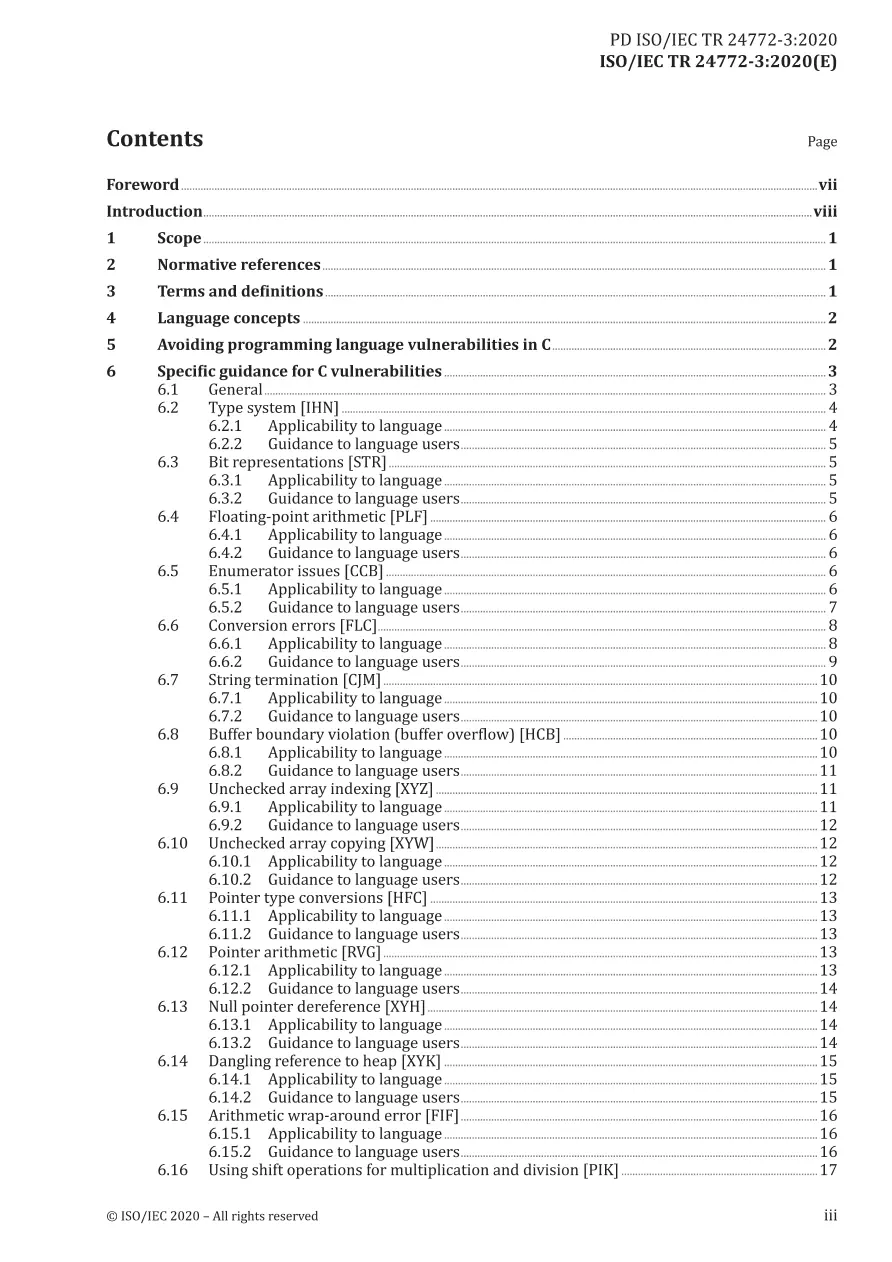 BS PD ISO/IEC TR 24772-3:2020 BS PD ISO/IEC TR 24772-3:2020