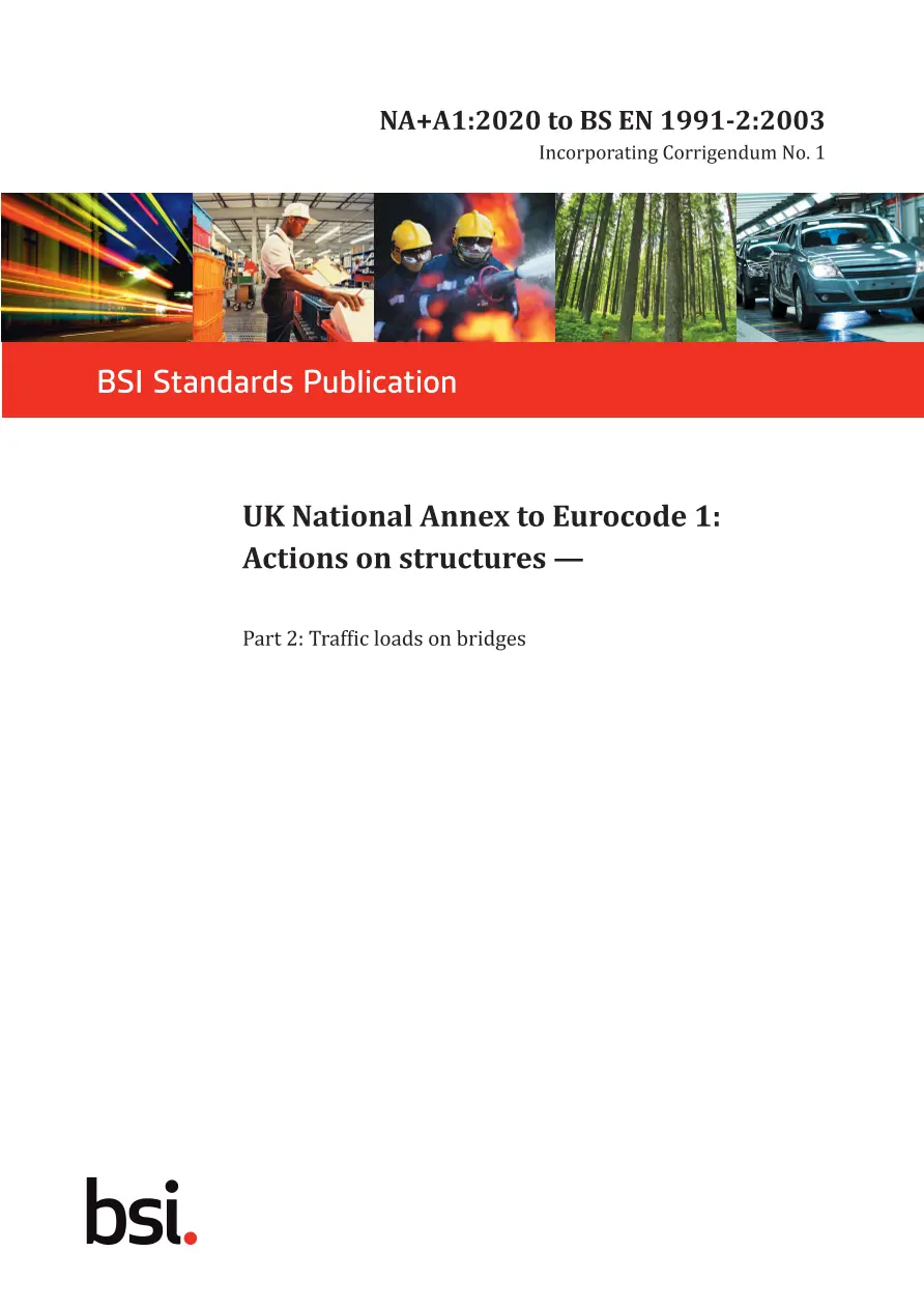 BS NA+A1:2020 TO EN 1991-2:2003 BS NA+A1:2020 TO EN 1991-2:2003