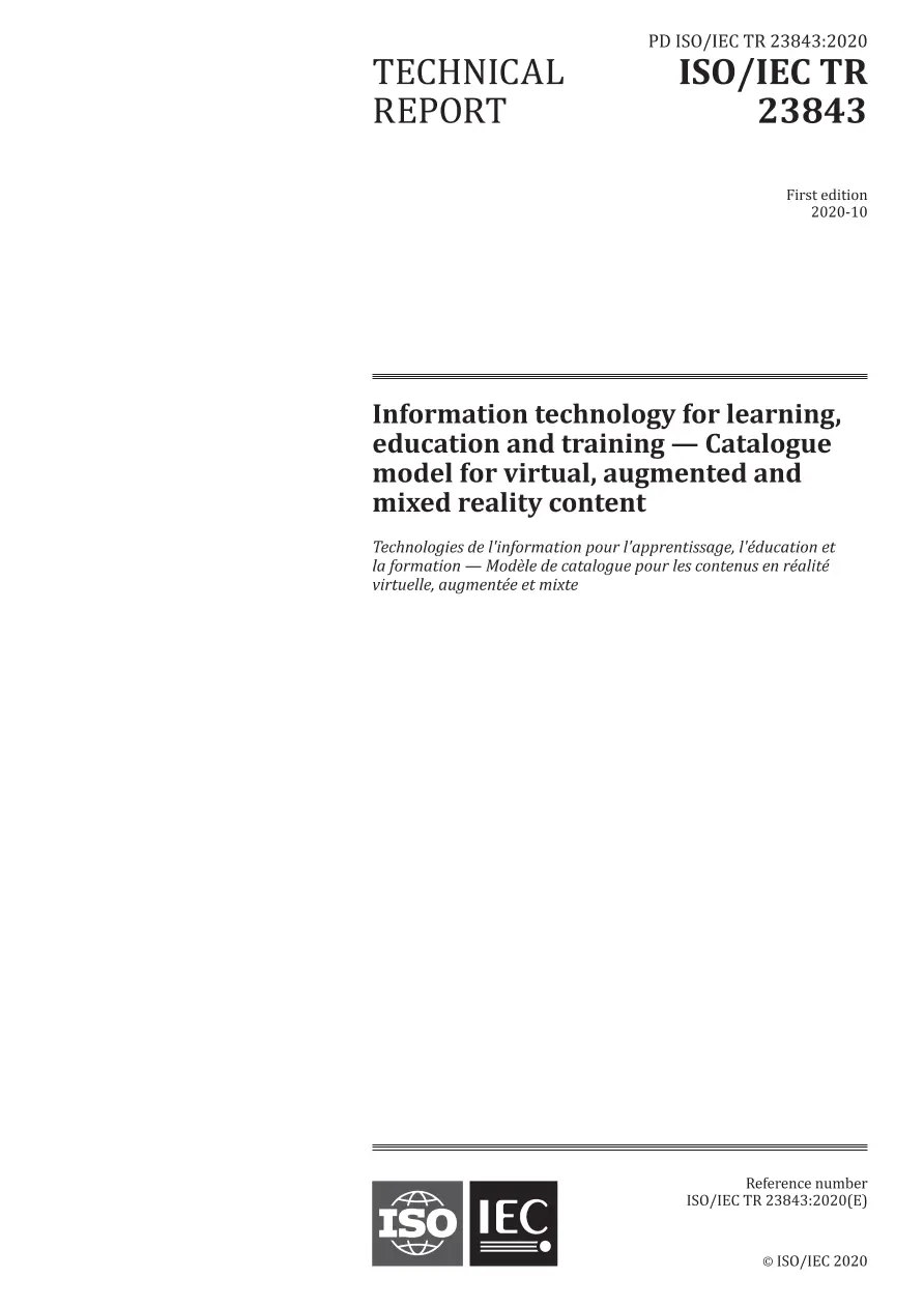 BS PD ISO/IEC TR 23843:2020 BS PD ISO/IEC TR 23843:2020