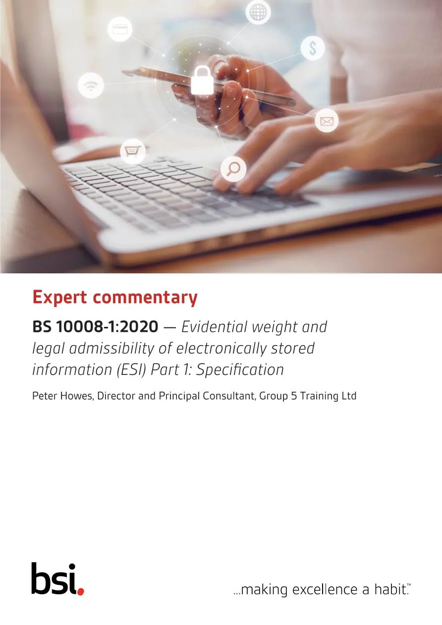 BS 10008-1:2020 EXCOMM BS 10008-1:2020 EXCOMM