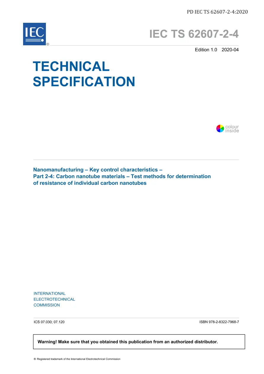 BS PD IEC TS 62607-2-4:2020 BS PD IEC TS 62607-2-4:2020