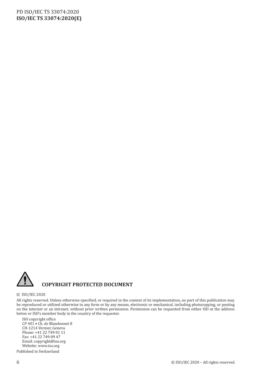 BS PD ISO/IEC TS 33074:2020 BS PD ISO/IEC TS 33074:2020