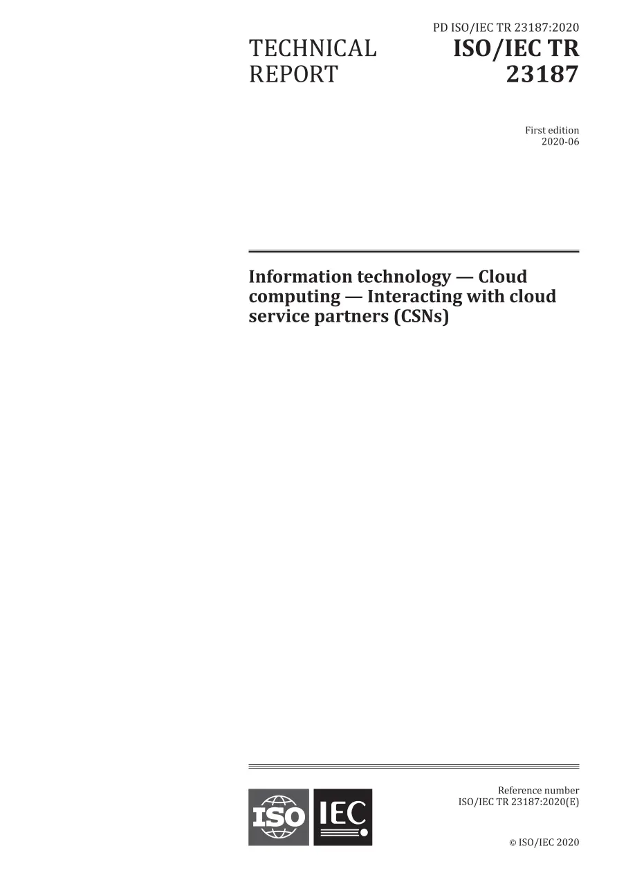 BS PD ISO/IEC TR 23187:2020 BS PD ISO/IEC TR 23187:2020